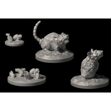 3D Printed - Giant Rats and Swarm